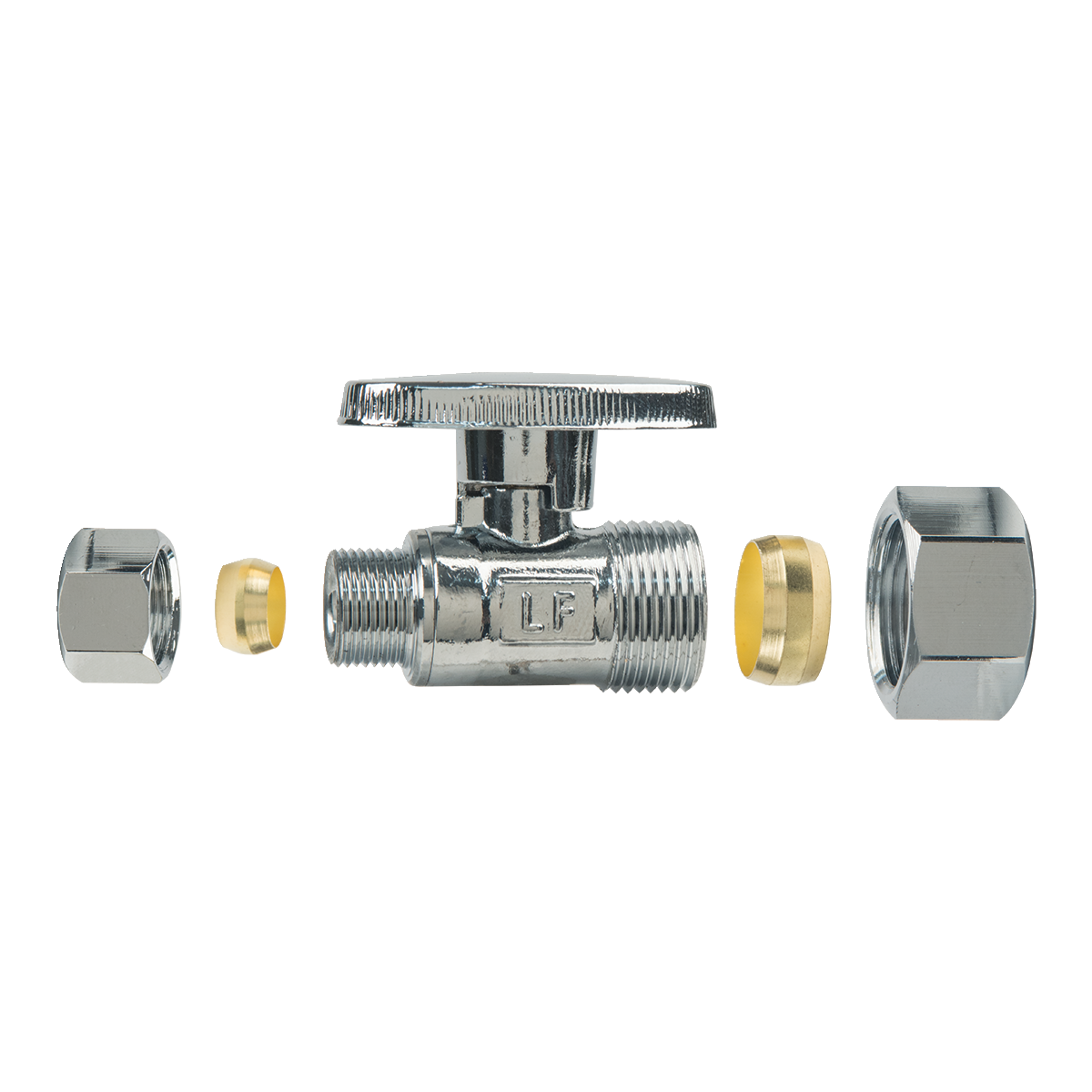 1/2 in. Nom Push Connect x 3/8 in. O.D. Comp Straight Stop BrassCraft